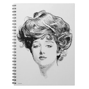 Portrait Of A  Gibson Girl, 1900 Notebook