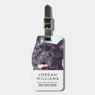 Portrait of a Happy French Bulldog Luggage Tag
