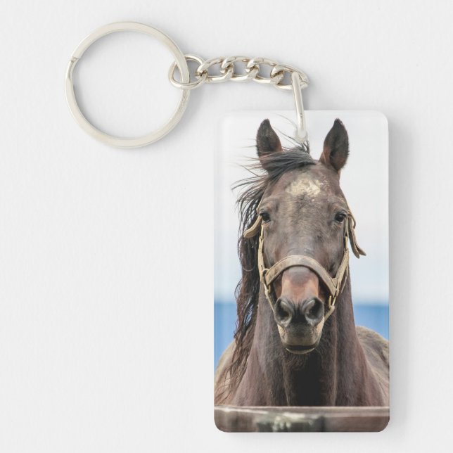 Portrait of a horse keychain (Front)