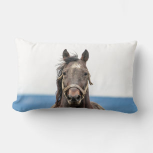 Portrait of a horse lumbar pillow