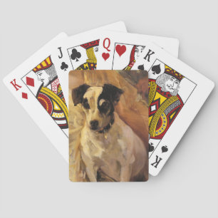 Portrait of a Jack Russell Dog (Animal Art) Playing Cards