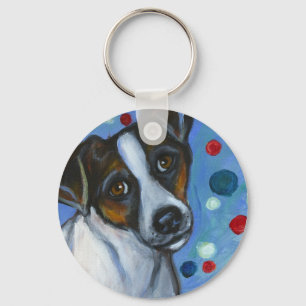 Portrait of a Jack Russell Keychain