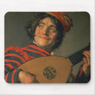 Portrait of a Jester with a Lute (oil on canvas) Mouse Pad