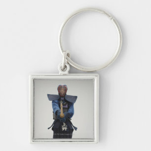 Portrait of a Kendo Fencer Keychain
