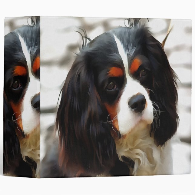 Portrait Of A King Charles Cavalier Spaniel Binder (Front/Spine)
