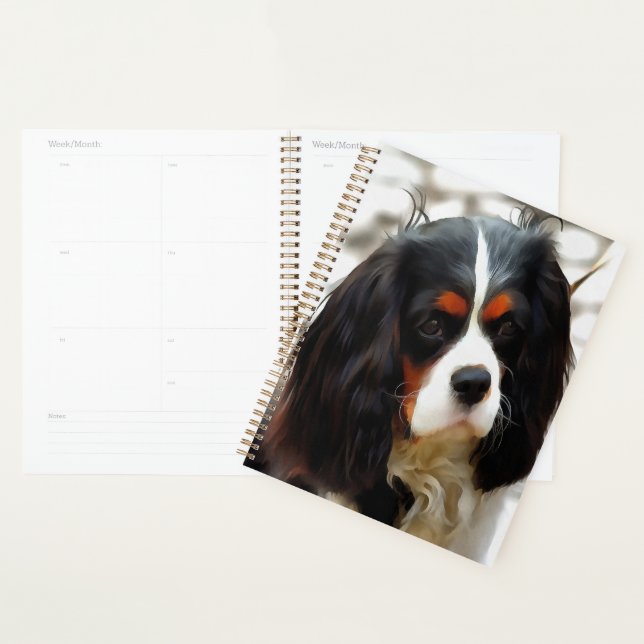 Portrait Of A King Charles Cavalier Spaniel Planner (Display)