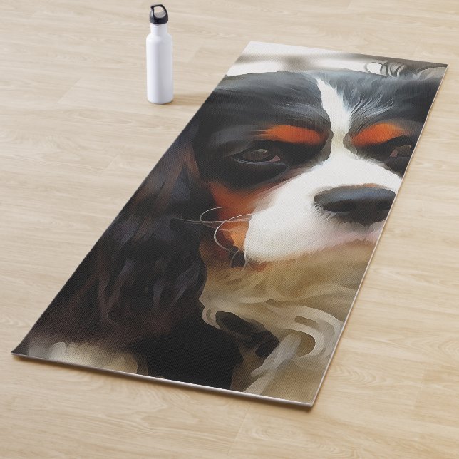 Portrait Of A King Charles Cavalier Spaniel Yoga Mat (In Situ)