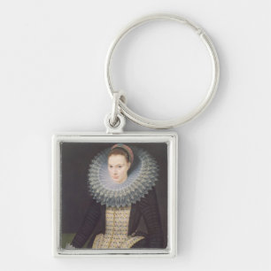 Portrait of a Lady, 1613 (oil on panel) Keychain