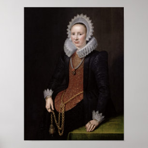 Portrait of a Lady aged 29, 1615 Poster