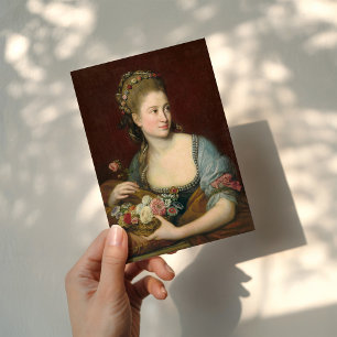 Portrait of a Lady as Flora Pompeo Batoni Card