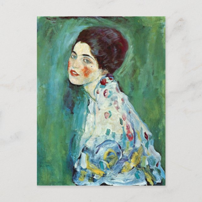 Portrait of a Lady by Gustav Klimt Postcard (Front)
