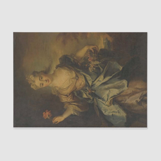 Portrait of a Lady by Nicolas de Largilliere Tissue Paper (Front)