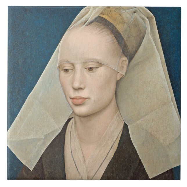 Portrait of a Lady, c.1460 (oil on panel) Tile (Front)