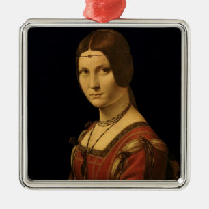 Portrait of a Lady from the Court of Milan Metal Ornament