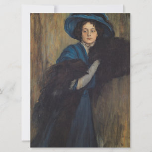 Portrait of a Lady in Blue (Raimundo de Madrazo) Card