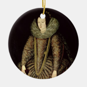 Portrait of a Lady in Elizabethan Dress Ceramic Ornament