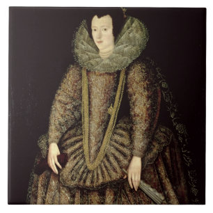 Portrait of a Lady in Elizabethan Dress Tile