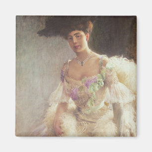 Portrait of a Lady in Evening Dress, 1903 Magnet