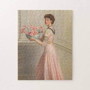 Portrait of a Lady in Pink   John Collier Jigsaw Puzzle