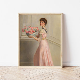 Portrait of a Lady in Pink   John Collier Poster