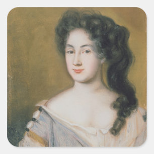 Portrait of a Lady (pastel on paper) Square Sticker