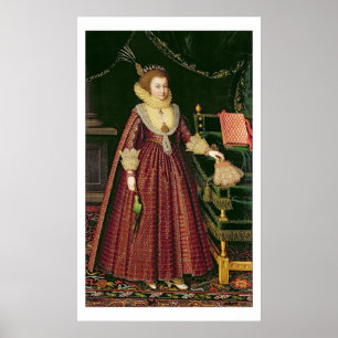Portrait of a Lady, Possibly Elizabeth, Countess o Poster