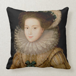 Portrait of a Lady, possibly Mary Queen of Scots ( Throw Pillow