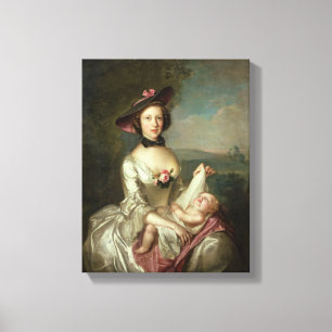 Portrait of a Lady, said to be Elizabeth, wife of Canvas Print
