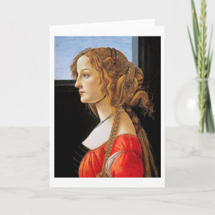 Portrait of a Lady, Sandro Botticelli Card