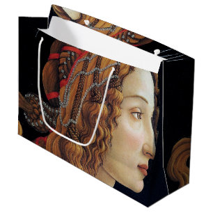 Portrait of a Lady, Sandro Botticelli Large Gift B Bag