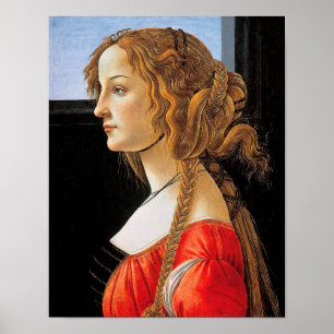 Portrait of a Lady, Sandro Botticelli Poster