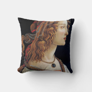 Portrait of a Lady, Sandro Botticelli Throw Pillow