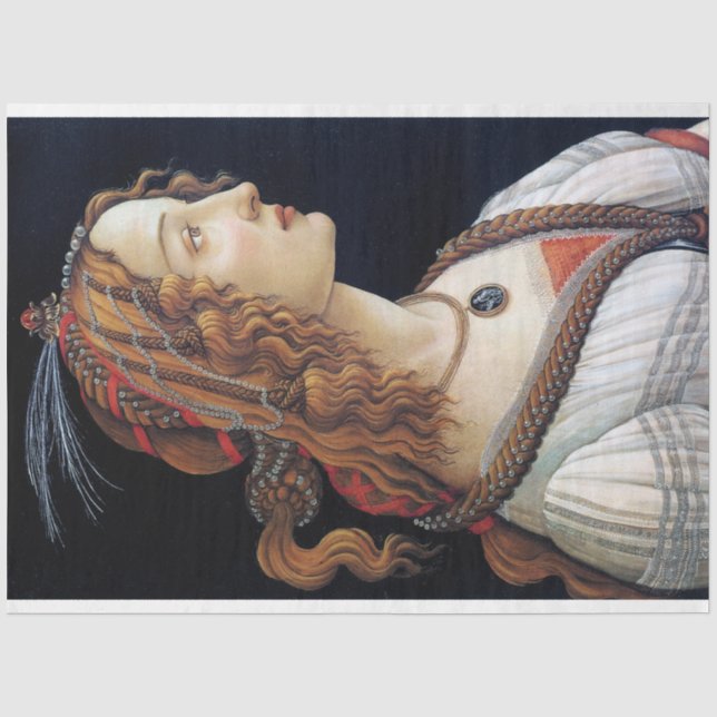 Portrait of a Lady, Sandro Botticelli Tissue Paper (Front)