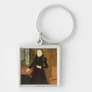 Portrait of a Lady, thought to be Katherine, Duche Keychain