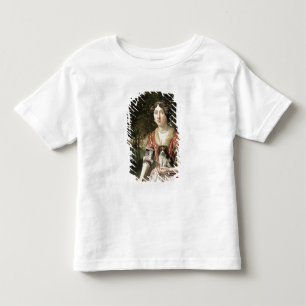 Portrait of a Lady Wearing a Red and White Dress Toddler T-shirt
