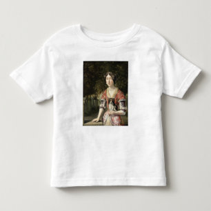 Portrait of a Lady Wearing a Red and White Dress Toddler T-shirt