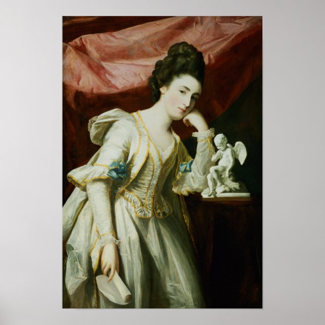 Portrait of a Lady with a Statuette of Cupid Poster (Front)