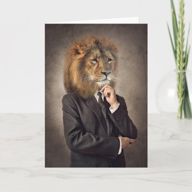 Portrait of A Lion Card (Front)