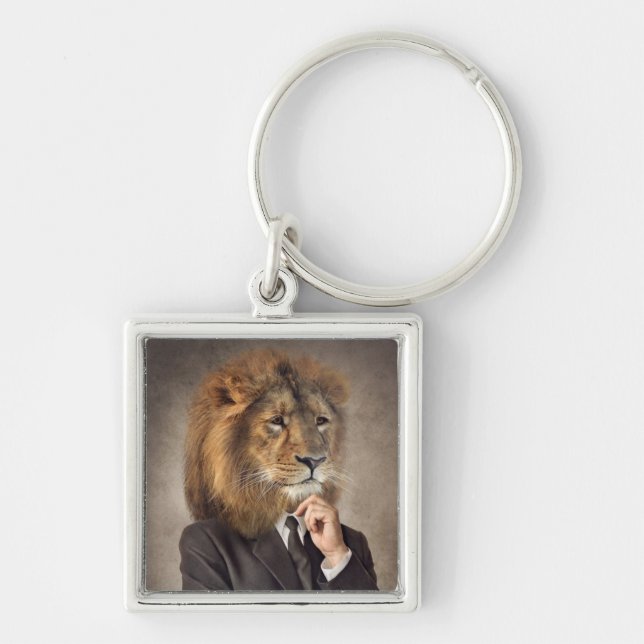 Portrait of A Lion Keychain (Front)