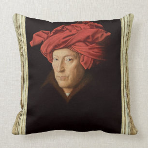 Portrait of a Man, 1433 (oil on oak) (see also 422 Throw Pillow