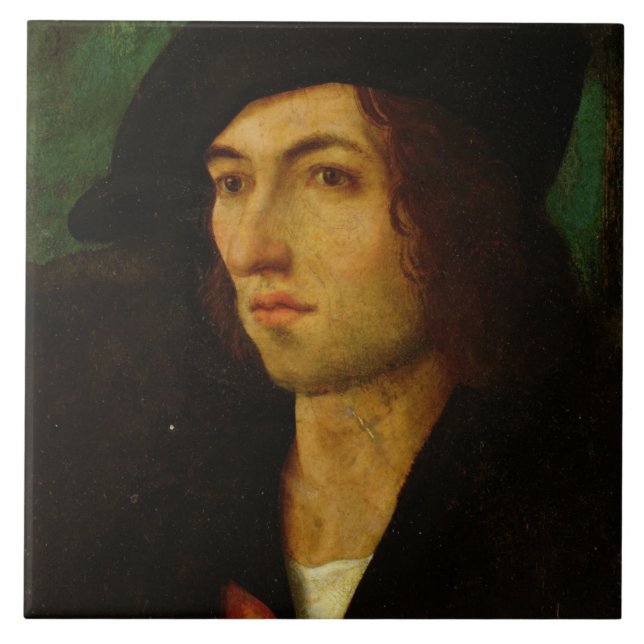 Portrait of a Man, 1506 (oil on panel) Tile (Front)