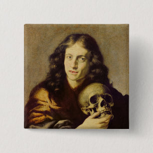 Portrait of a Man 2 Inch Square Button