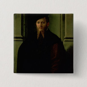 Portrait of a Man 2 Inch Square Button
