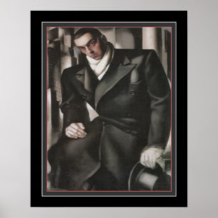 "Portrait of a Man" Art Deco by Tamara de Lempicka Poster