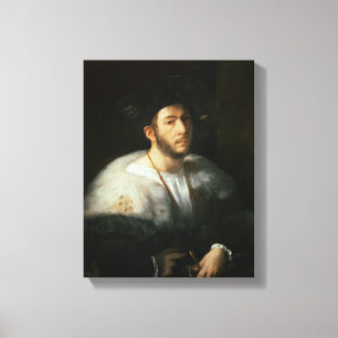 Portrait of a man, possibly Cesare Borgia (1476-15 Canvas Print