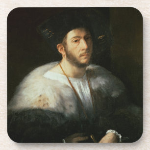 Portrait of a man, possibly Cesare Borgia (1476-15 Coaster