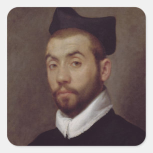 Portrait of a Man, presumed to be Clement Marot Square Sticker