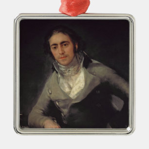 Portrait of a man presumed to be Don Evaristo Pere Metal Ornament