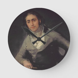 Portrait of a man presumed to be Don Evaristo Pere Round Clock