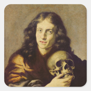 Portrait of a Man Square Sticker